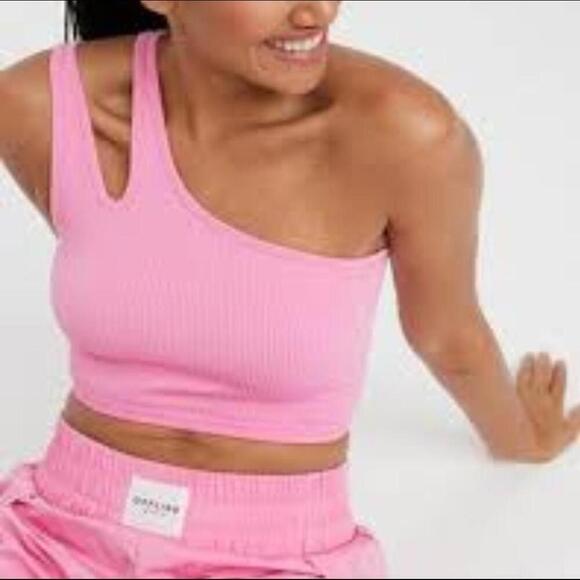 aerie Other - Offline by Aerie Recharge small pink one shoulder sports bra top